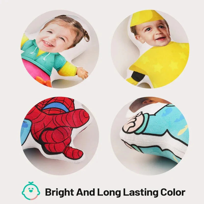 MiniMe Pillow Dolls Custom Face Pillow Personalized Photo Buzz Lightyear Fight Pillow