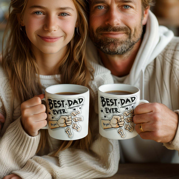 Father's Day Gifts Personalized Kids Names Coffee Mug You are My Best Dad Gifts for Dad