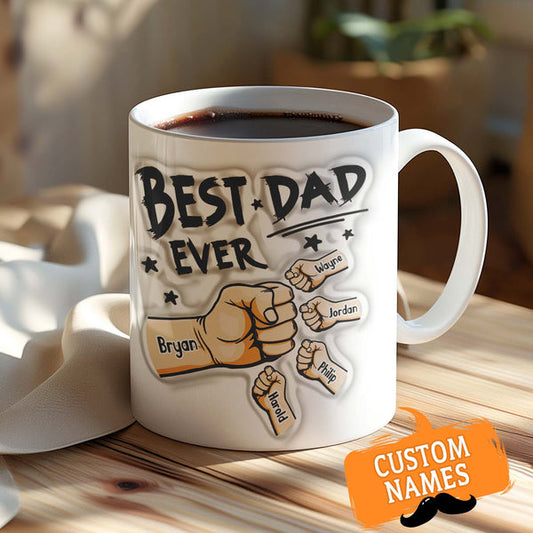 Father's Day Gifts Personalized Kids Names Coffee Mug You are My Best Dad Gifts for Dad