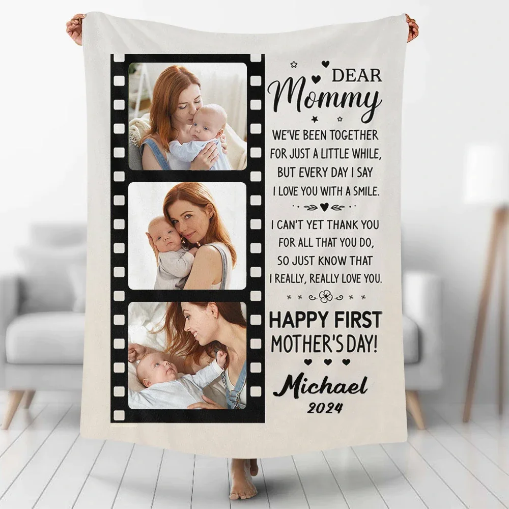 Mother's Day Gift Our Love Movie Custom Photo Blankets Personalized Mother'S Day Gift For Mom