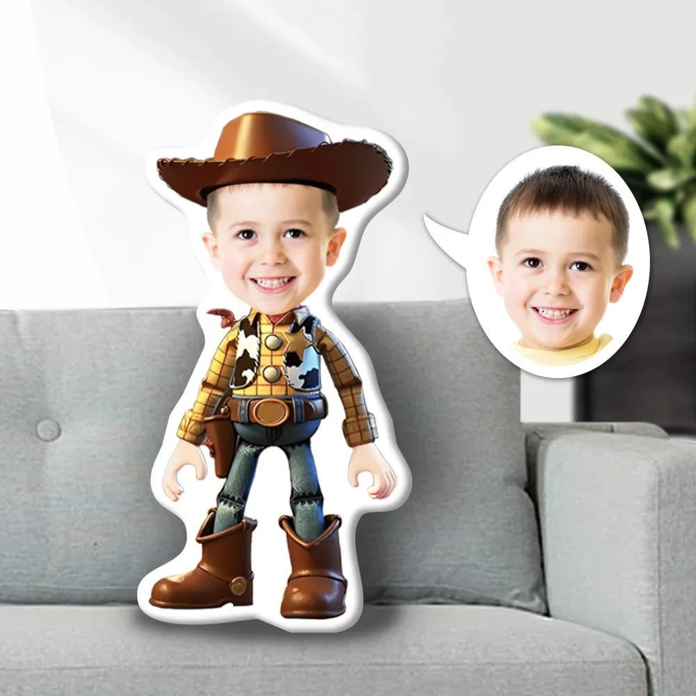 MiniMe Pillow Dolls Custom Toy Story Woody Face Pillow Personalized Photo Pillow