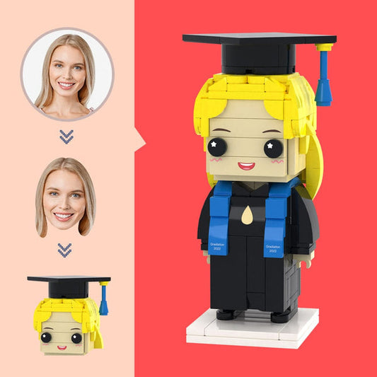 Customized Head Graduation Baccalaureate Figures Small Particle Block Toy Gifts For Friend