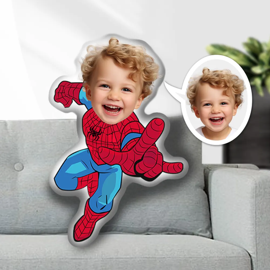 MiniMe Pillow Dolls Custom Face Pillow Personalized Photo Pillow Superhero Spiderman Pillow
