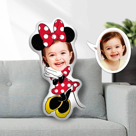 MiniMe Pillow Dolls Custom Face Pillow Personalized Photo Minnie Pillow