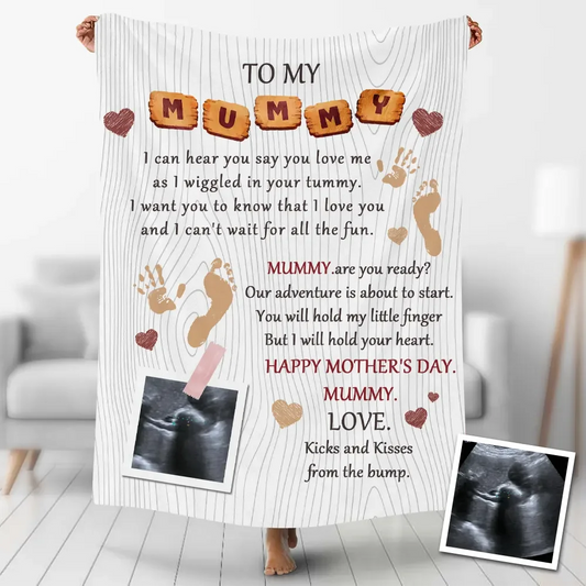 Personalized New Mom Blanket First Glimpse Keepsake Best Blanket Gift For Mom
