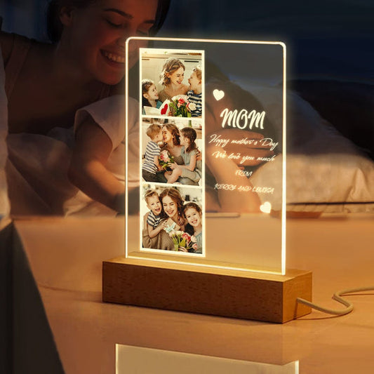 Custom Night Light Custom Photo and Name Light Mother's Day Gift