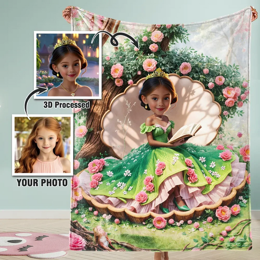 Custom Blankets PersonalizedAfrican-American Princess Blankets