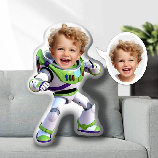 MiniMe Pillow Dolls Custom Face Pillow Personalized Photo Buzz Lightyear Fight Pillow